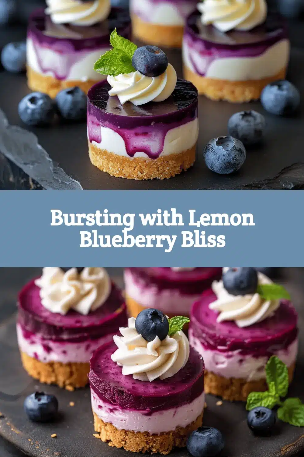 mini lemon blueberry cheesecakes recipe