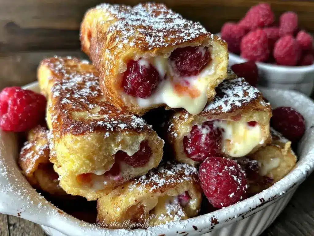 raspberry cheesecake French toast roll-ups - featured image