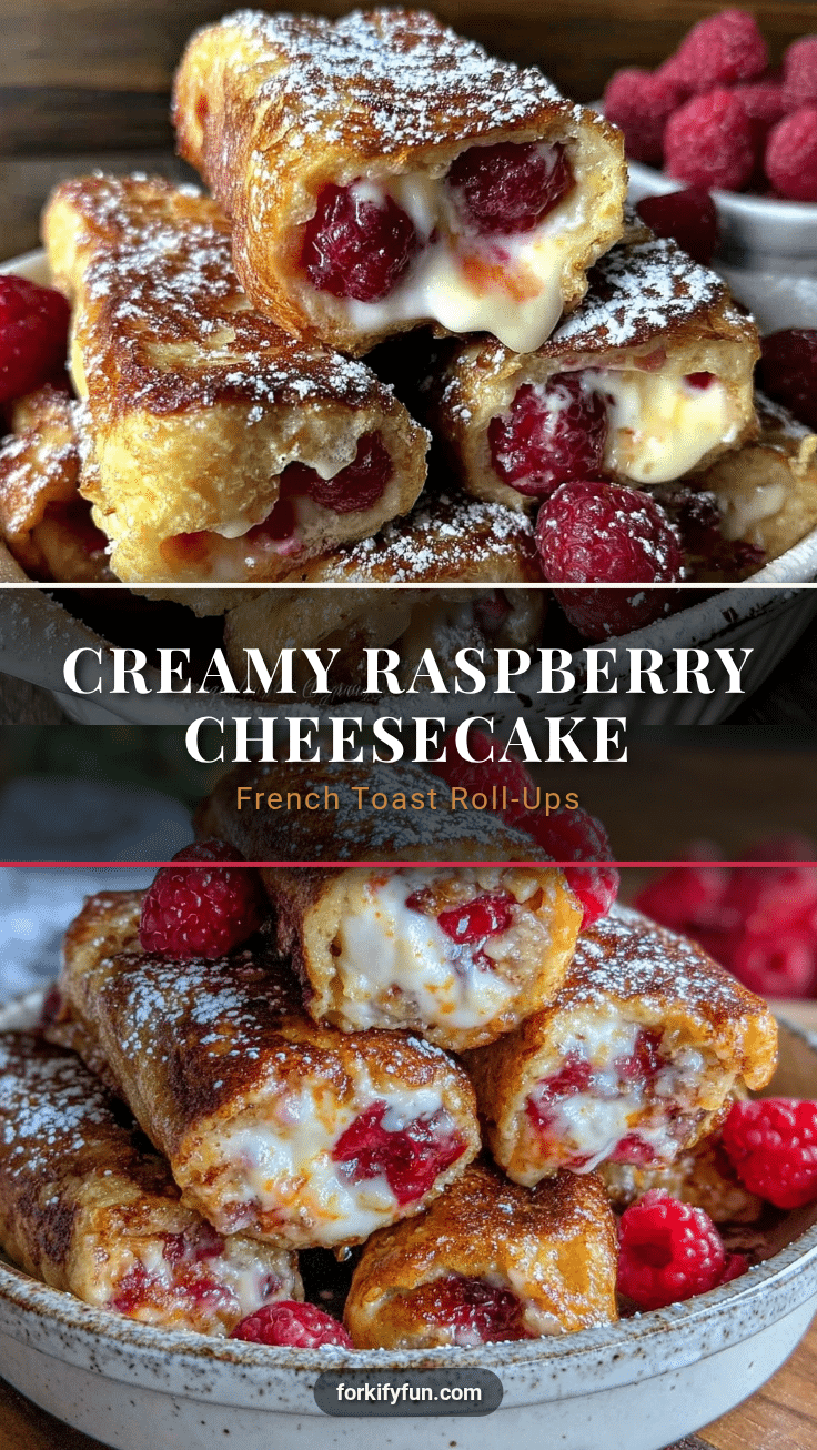 raspberry cheesecake French toast roll-ups recipe