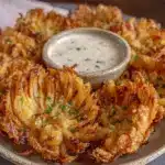 air fryer blooming onion bites - featured image