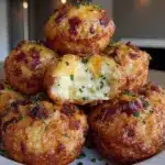 bacon cheddar mashed potato puffs - featured image