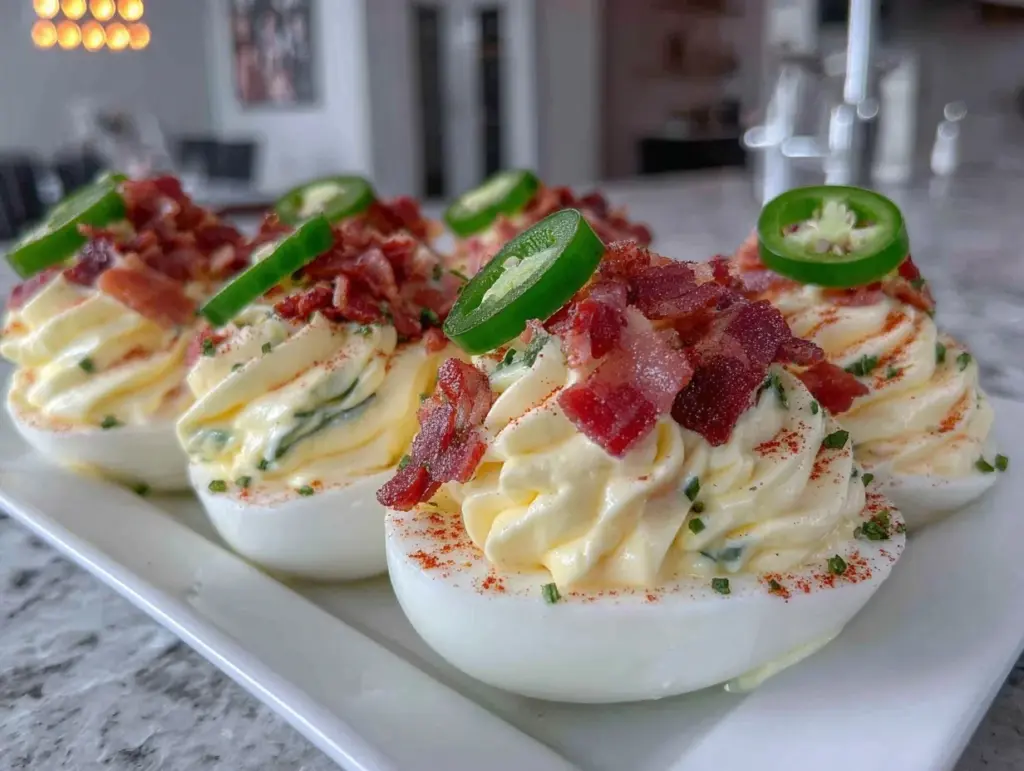 Bacon Jalapeño Popper Deviled Eggs - featured image