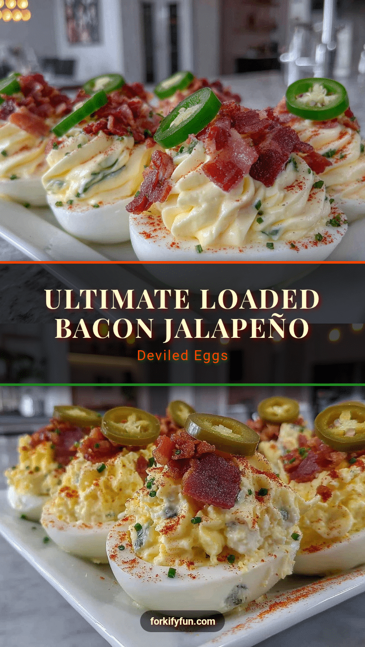 Bacon Jalapeño Popper Deviled Eggs recipe