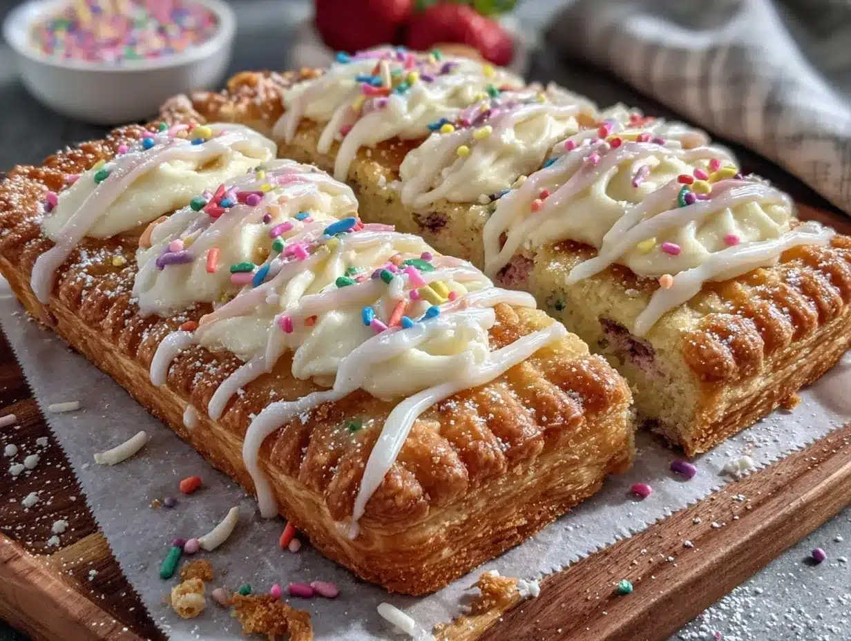 Birthday Cake Funfetti Pop Tart Slab Pie preparation steps