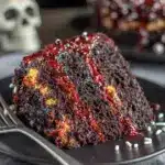 Black Velvet Halloween Marble Cake - featured image