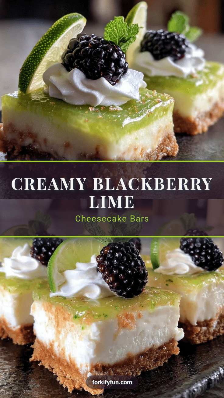 Blackberry Lime Mousse Cheesecake Bars recipe