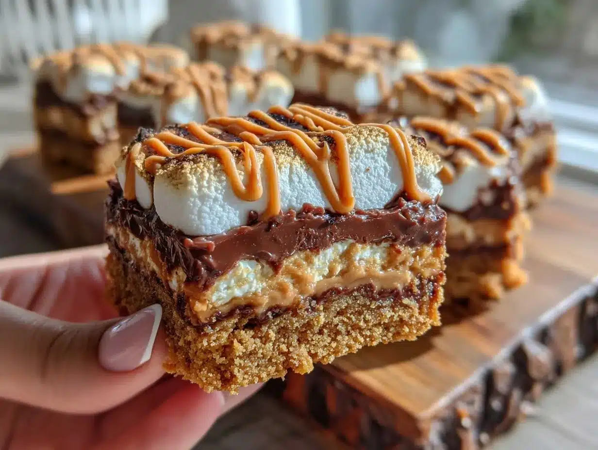 Buckeye Smores Bars preparation steps