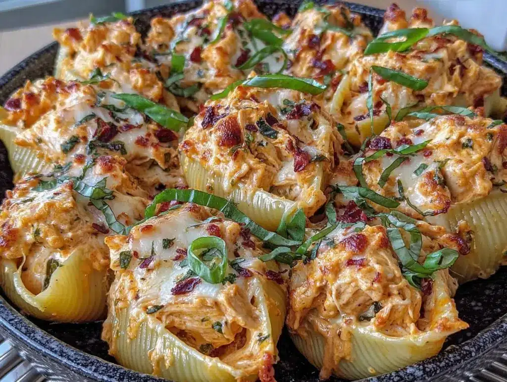 Buffalo Chicken Alfredo Stuffed Shells - featured image