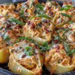Buffalo Chicken Alfredo Stuffed Shells - featured image