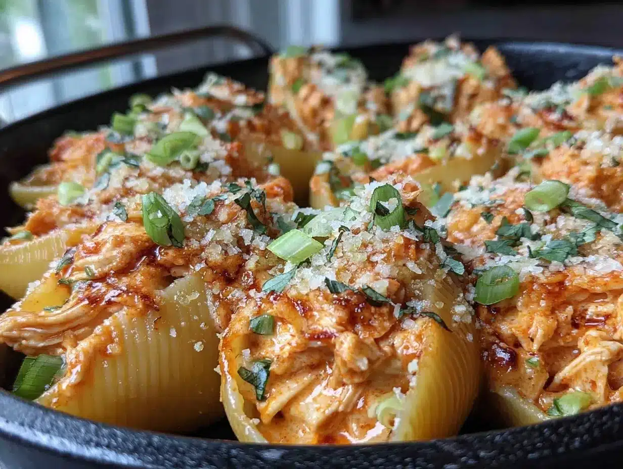 Buffalo Chicken Alfredo Stuffed Shells preparation steps