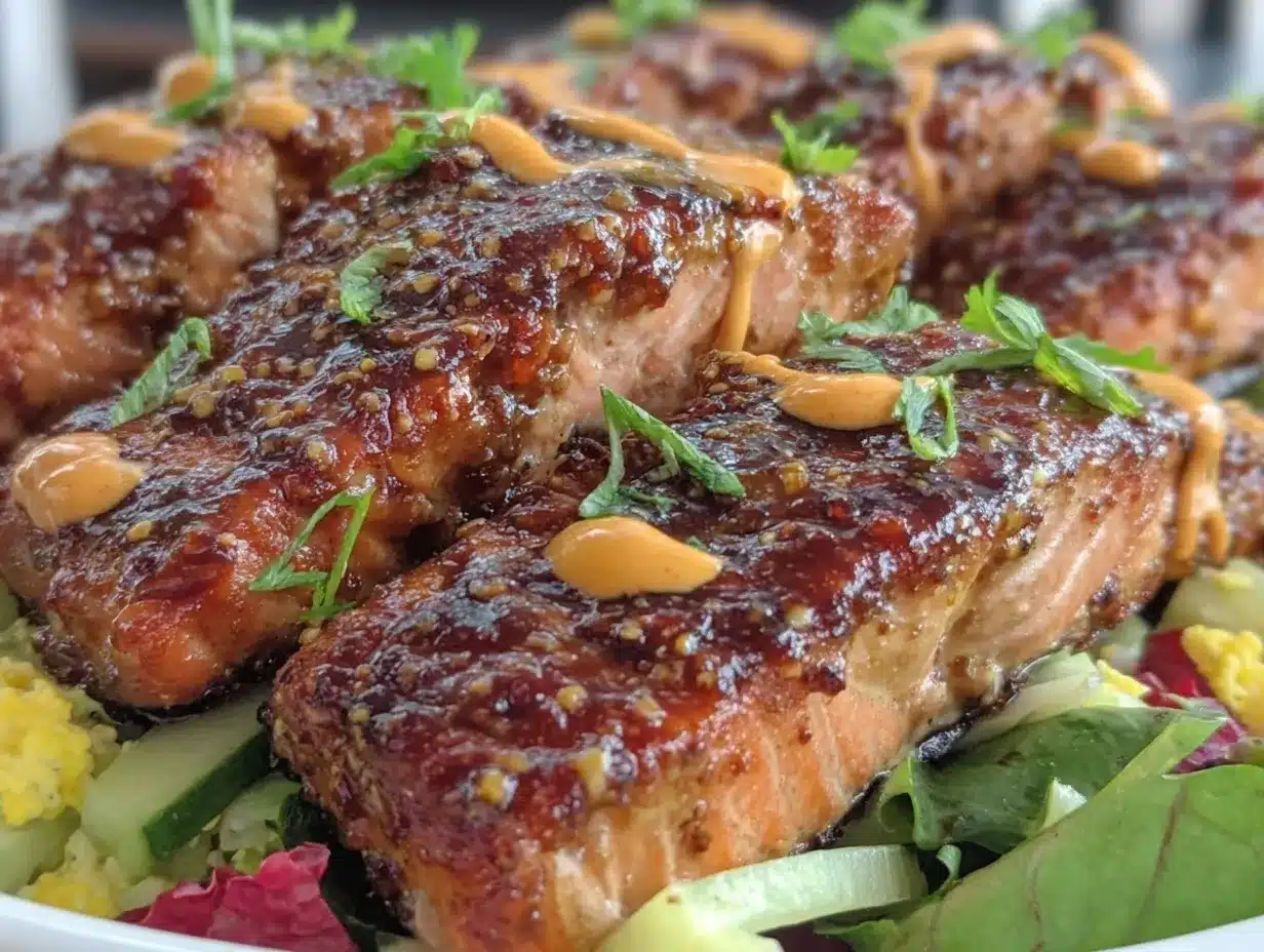 buffalo party bowl with miso-glazed salmon preparation steps