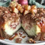 Caramel Apple Crisp Cheesecake - featured image