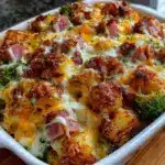 Cheesy Broccoli Ham Potato Casserole - featured image