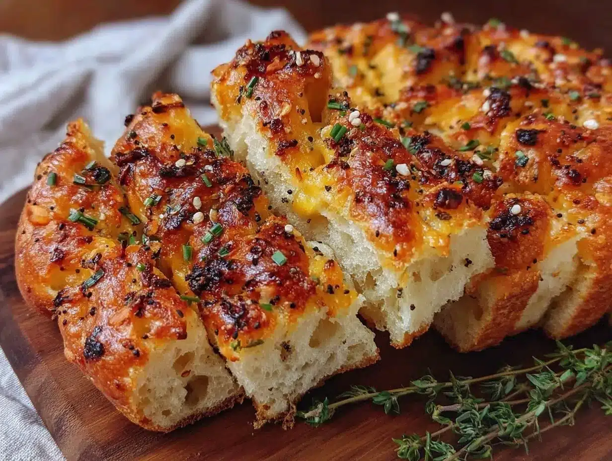 cheesy garlic parmesan focaccia bread preparation steps