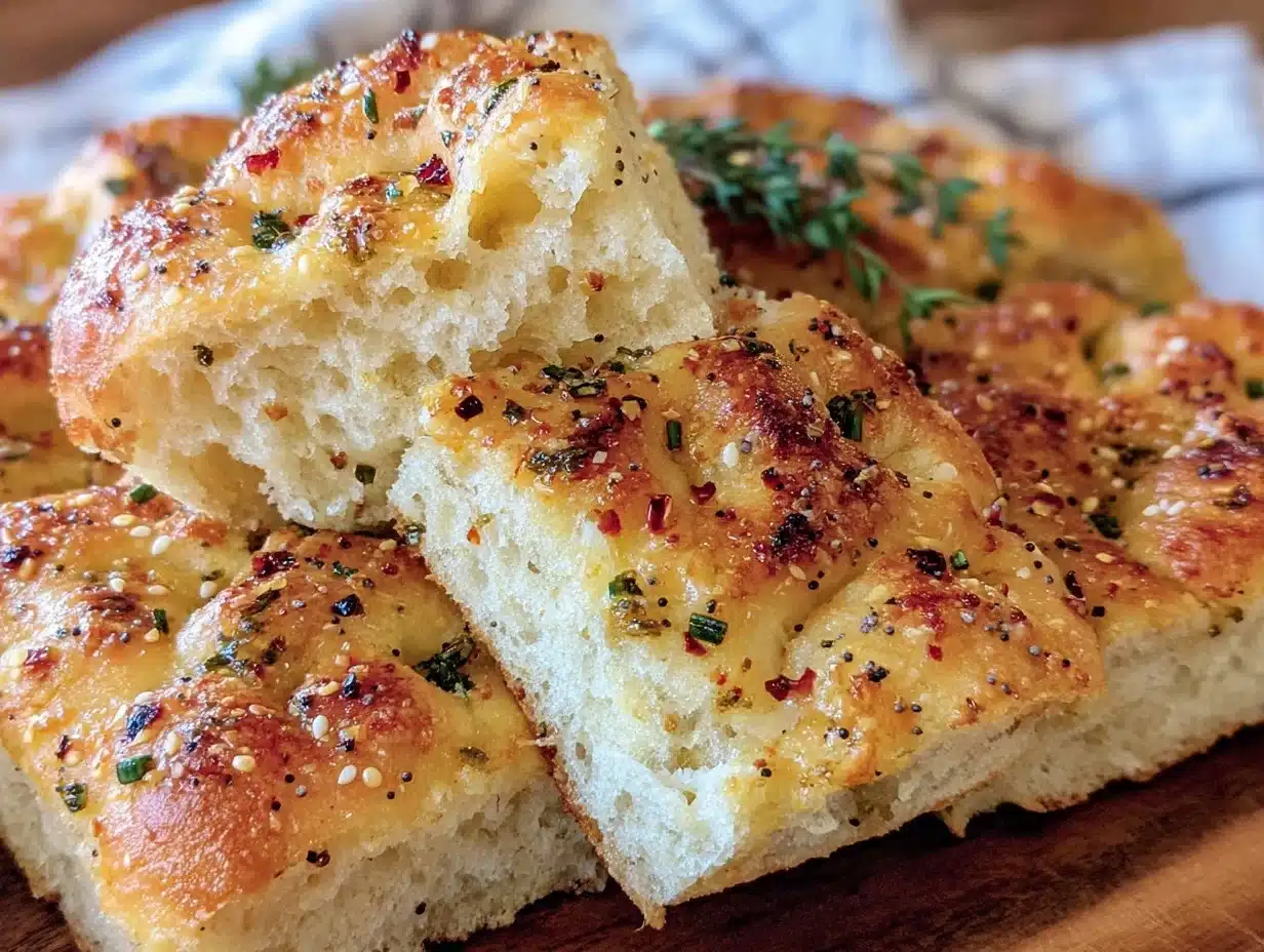 cheesy garlic parmesan focaccia bread - featured image