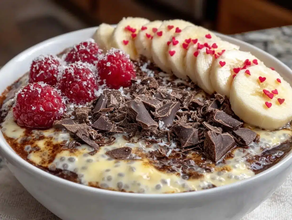 chia pudding bowl preparation steps