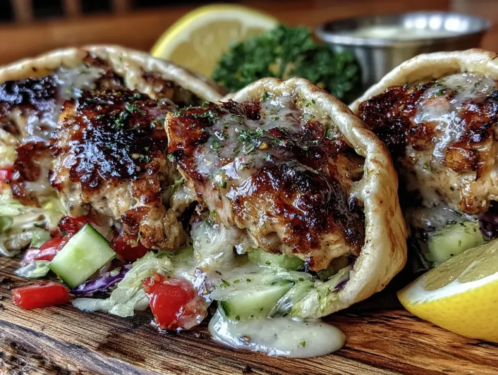 chicken shawarma pita wraps - featured image