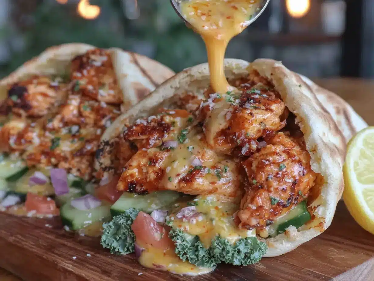 chicken shawarma pita wraps preparation steps