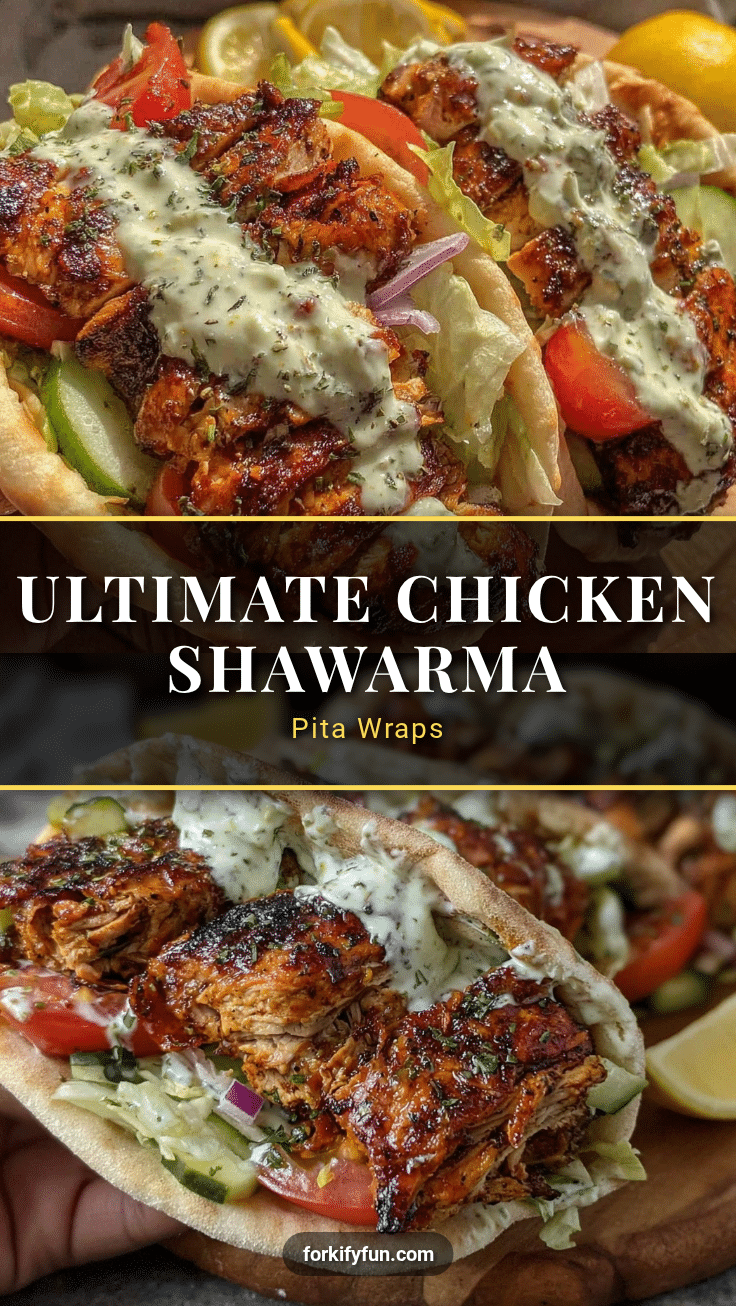 Chicken Shawarma Pita Wraps recipe