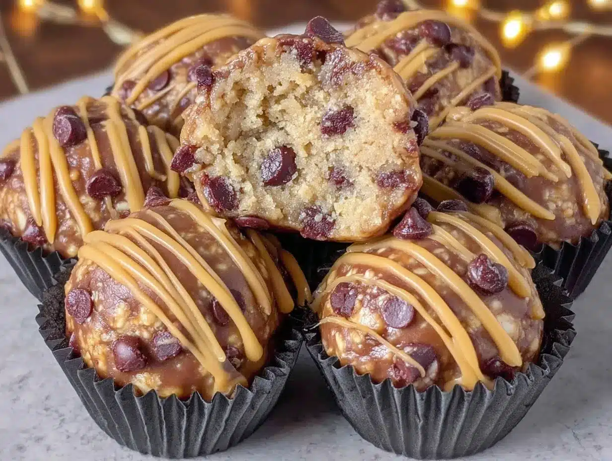 chocolate chip cookie dough protein truffles preparation steps