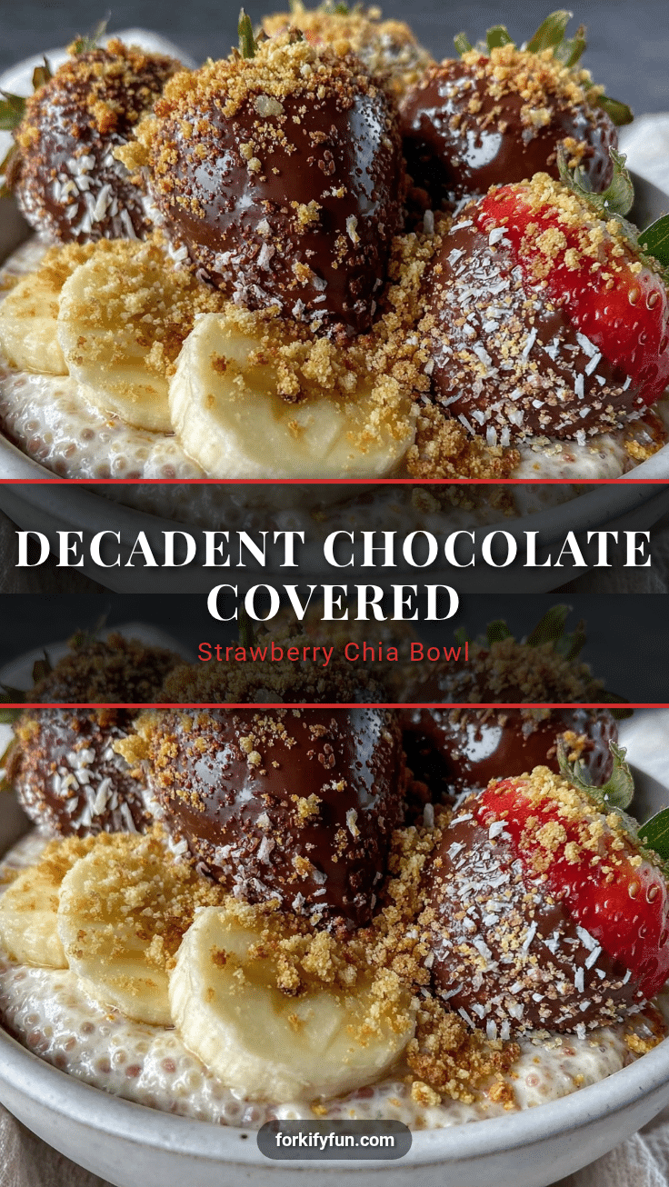 chocolate covered strawberries chia pudding bowl recipe