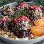 chocolate covered strawberries cottage cheese bowl - featured image