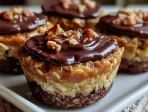 chocolate peanut butter banana protein oatmeal cups - featured image