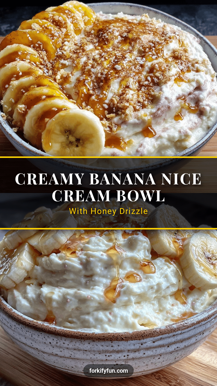 creamy banana nice cream bowl recipe