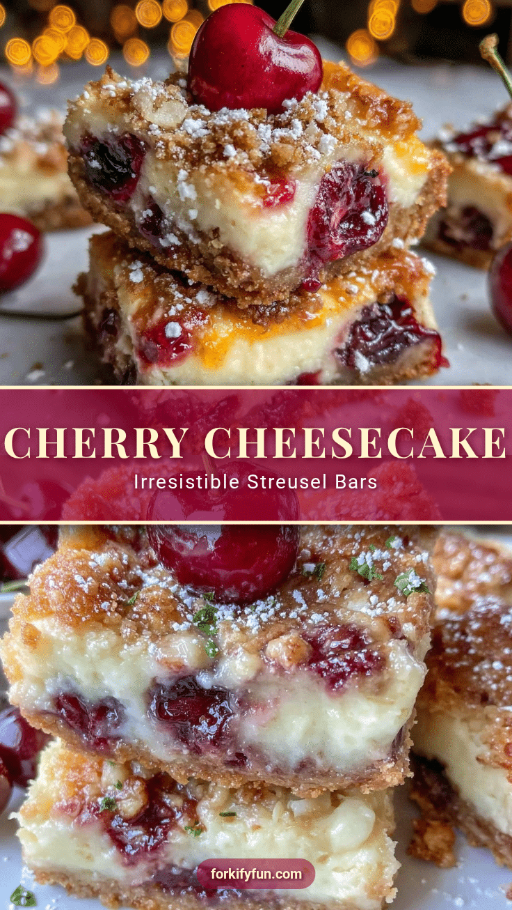 creamy cherry cheesecake bars recipe