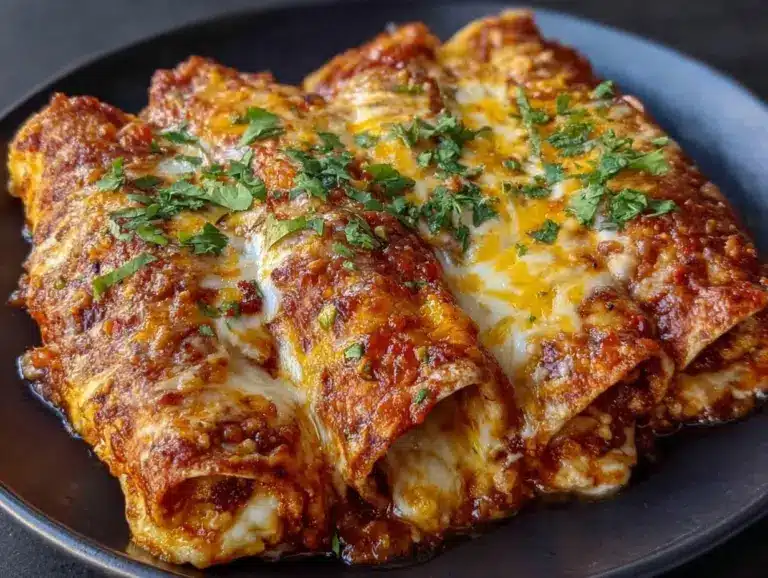 creamy chicken enchiladas - featured image