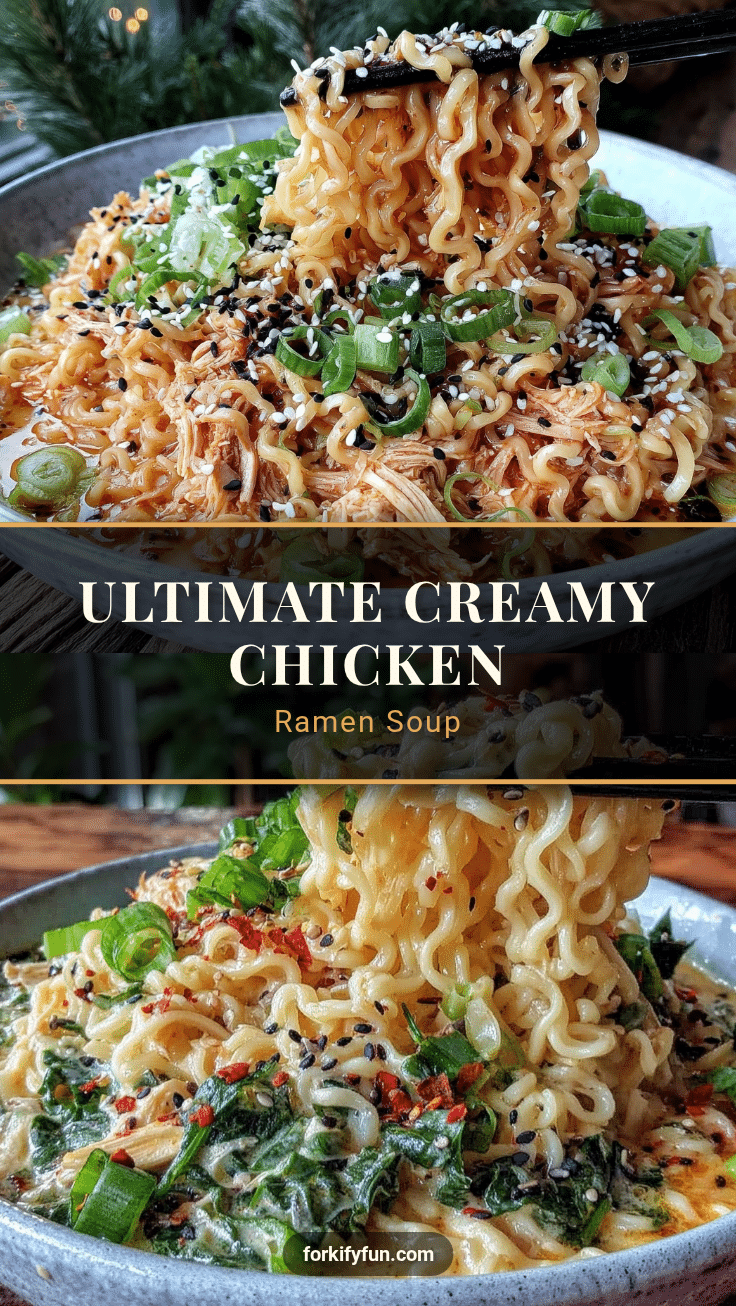 creamy chicken ramen noodle soup recipe