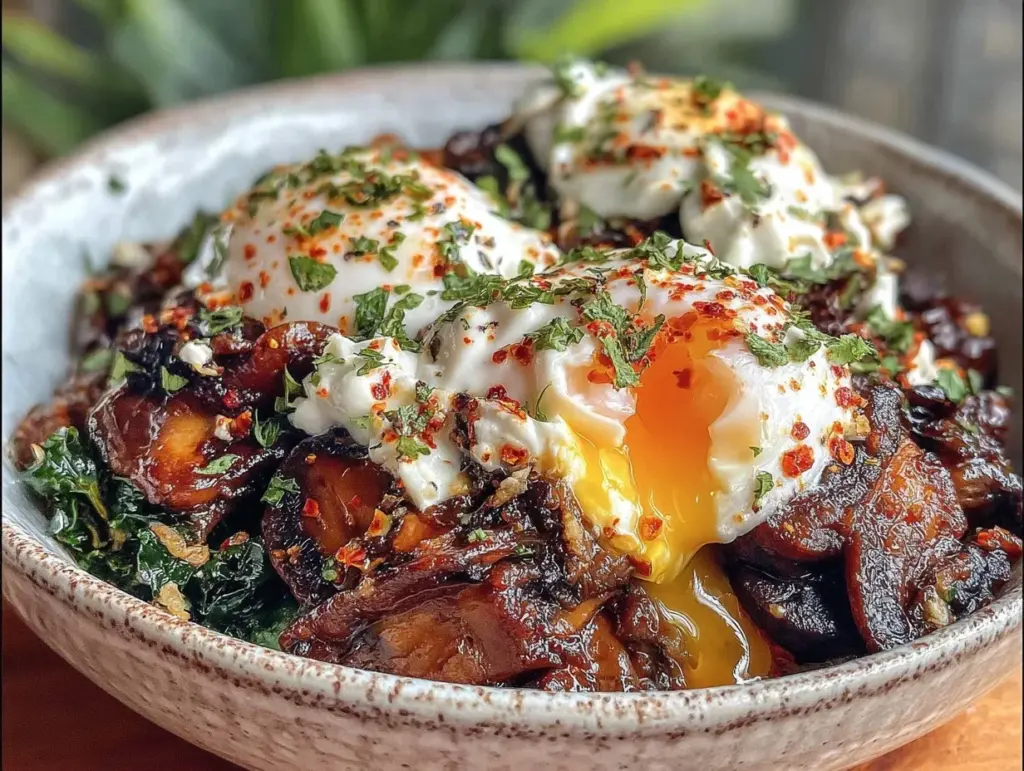 creamy dinner bowl with soft-boiled eggs and chipotle-lime yogurt - featured image
