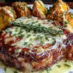 creamy garlic butter pork chops - featured image