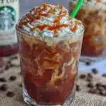 creamy salted caramel cold brew latte - featured image