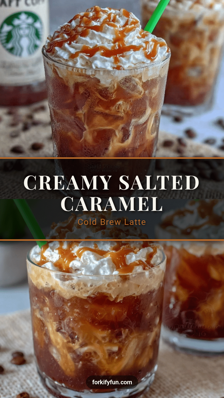 creamy salted caramel cold brew latte recipe
