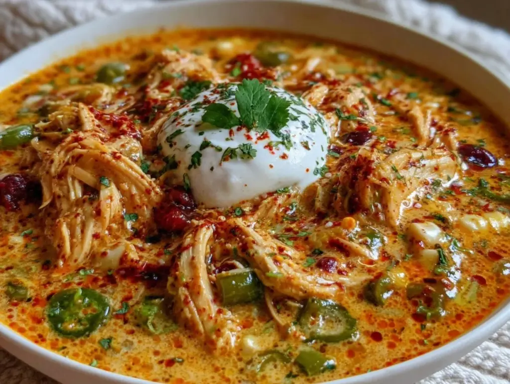 Creamy Southwest Chicken Poblano Soup - featured image