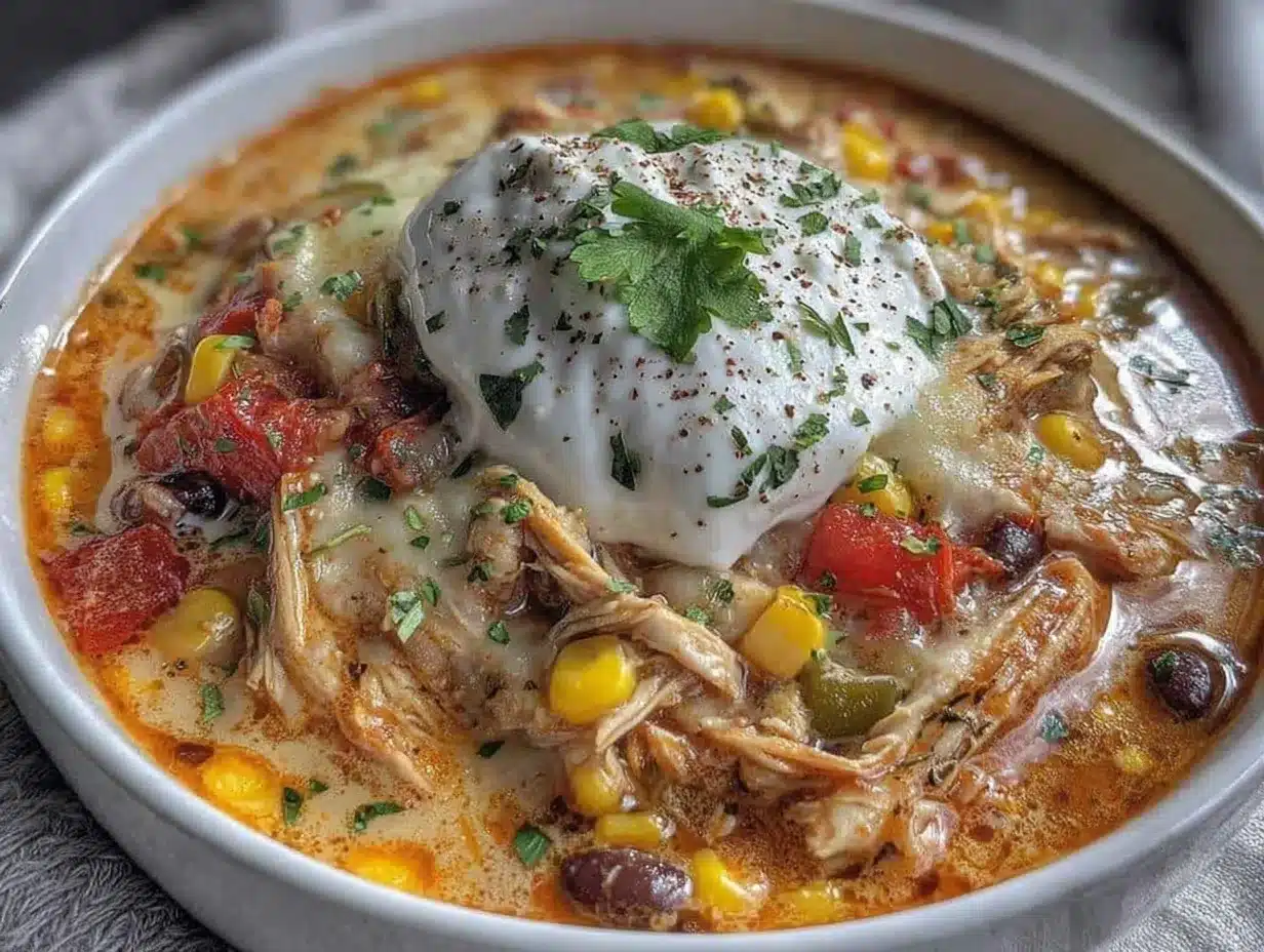 Creamy Southwest Chicken Poblano Soup preparation steps