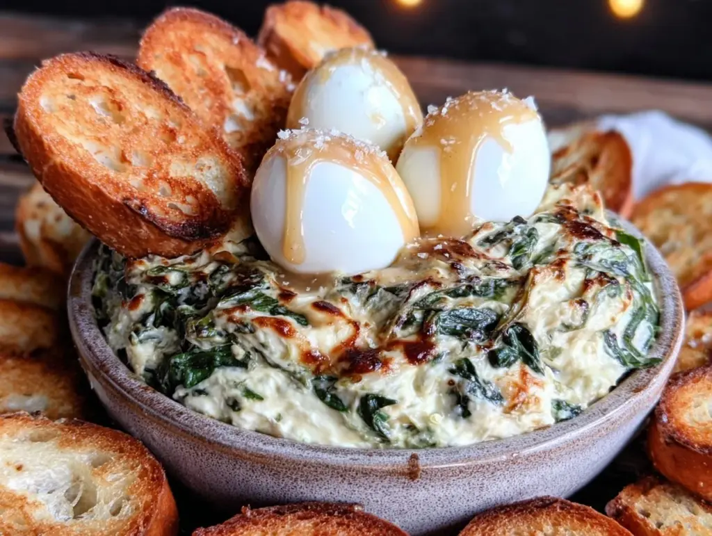 creamy spinach artichoke dip - featured image