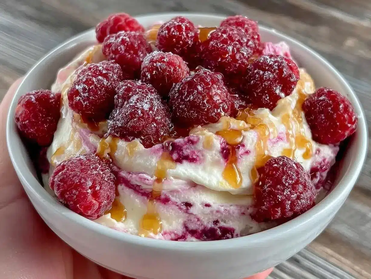 creamy valentines nice cream bowl preparation steps