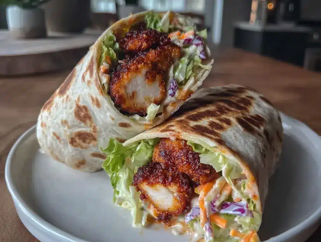crispy BBQ chicken wraps - featured image