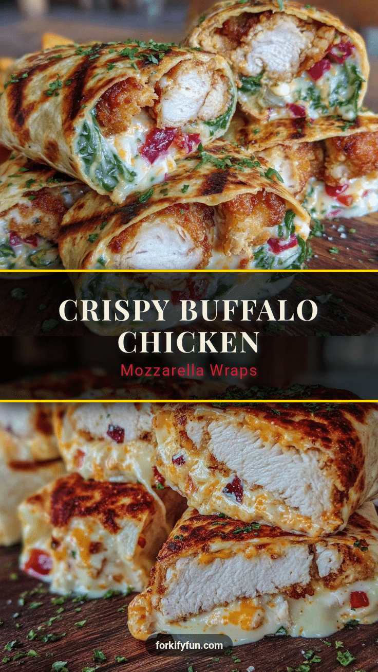 crispy buffalo chicken mozzarella wraps recipe