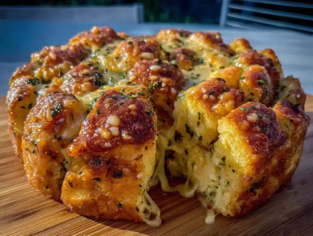 crispy cheesy garlic herb pull-apart bread - featured image