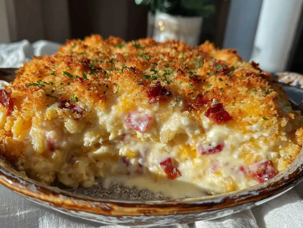 Crispy Chicken Cordon Bleu Casserole preparation steps