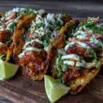 crispy honey chipotle chicken tacos - featured image