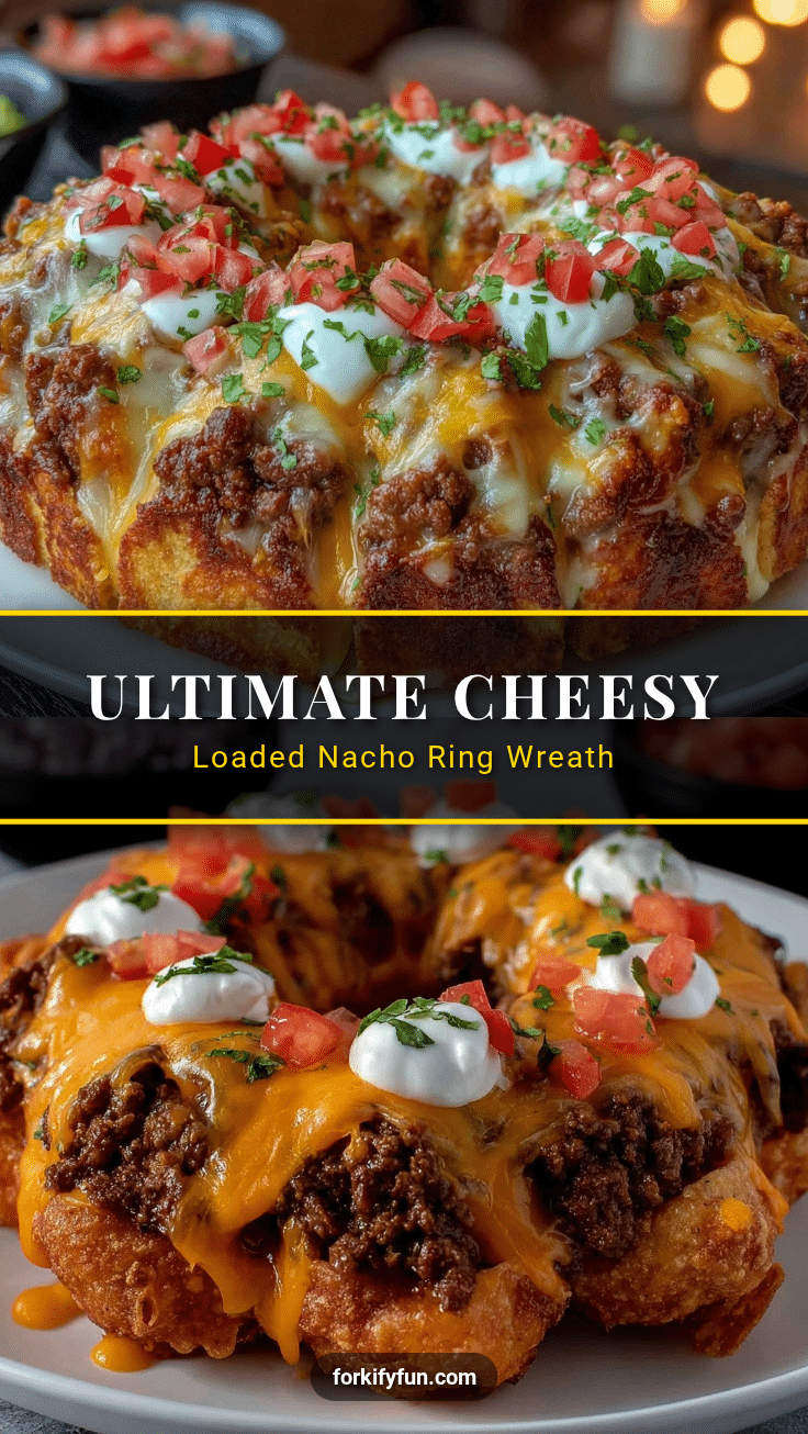 crispy loaded nacho ring wreath recipe