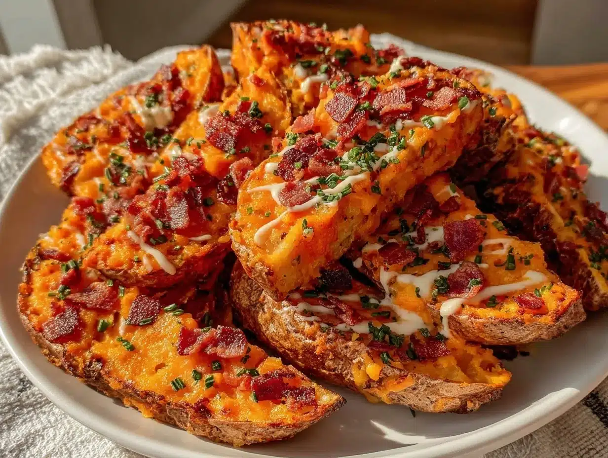 crispy loaded ranch bacon potato wedges preparation steps