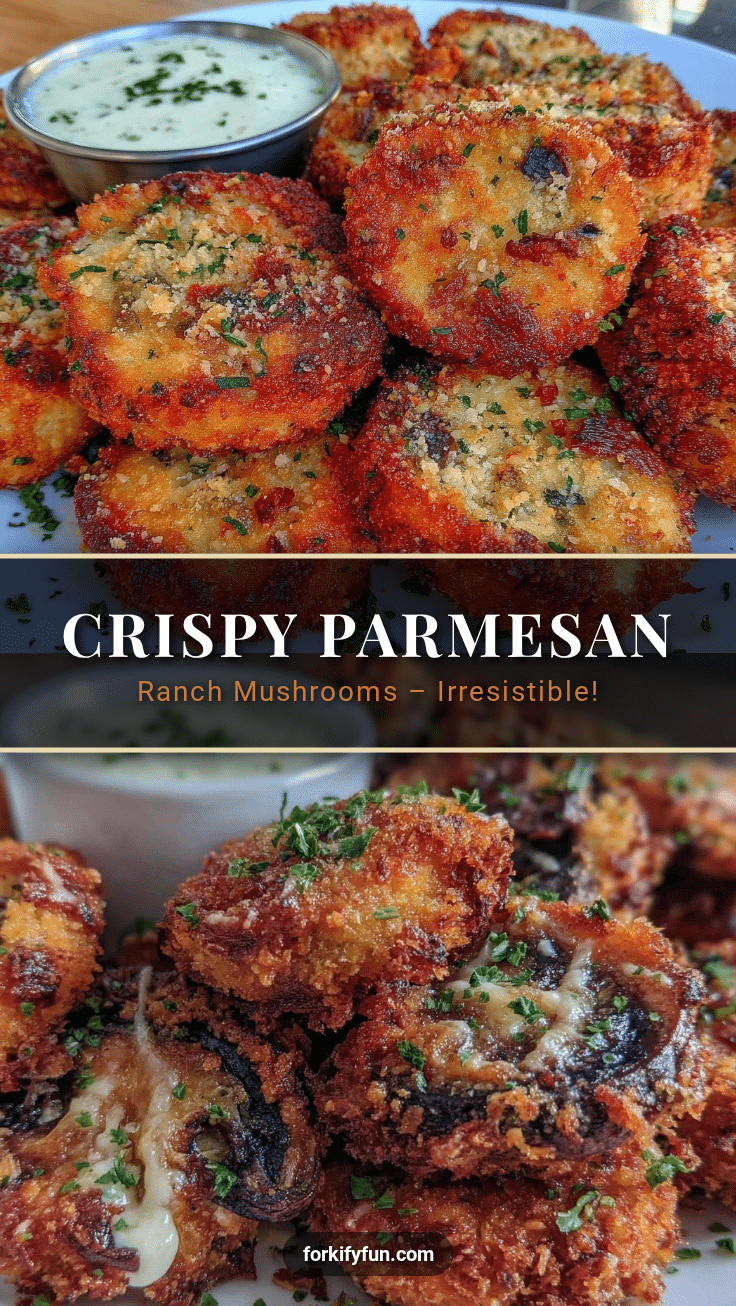 crispy parmesan ranch fried mushrooms recipe