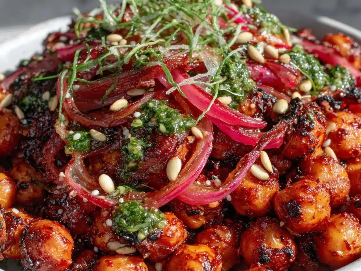 Easy Nourish Bowl with Spicy Harissa Chickpeas preparation steps