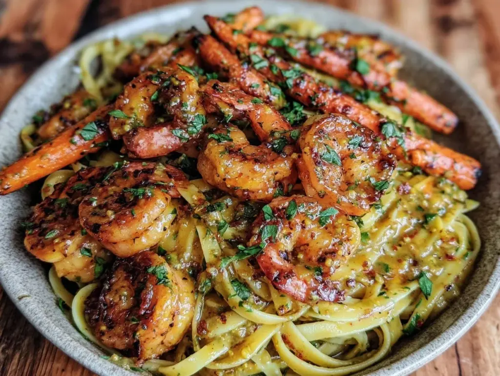 easy shrimp scampi dinner bowl - featured image