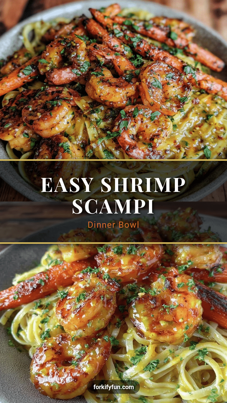 easy shrimp scampi dinner bowl recipe